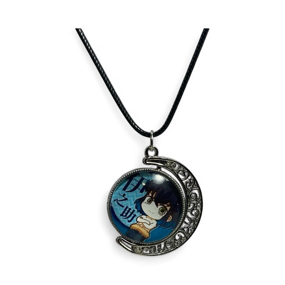 Demon Slayer Inosuke Crescent Moon Pendant Demon Slayer Necklace